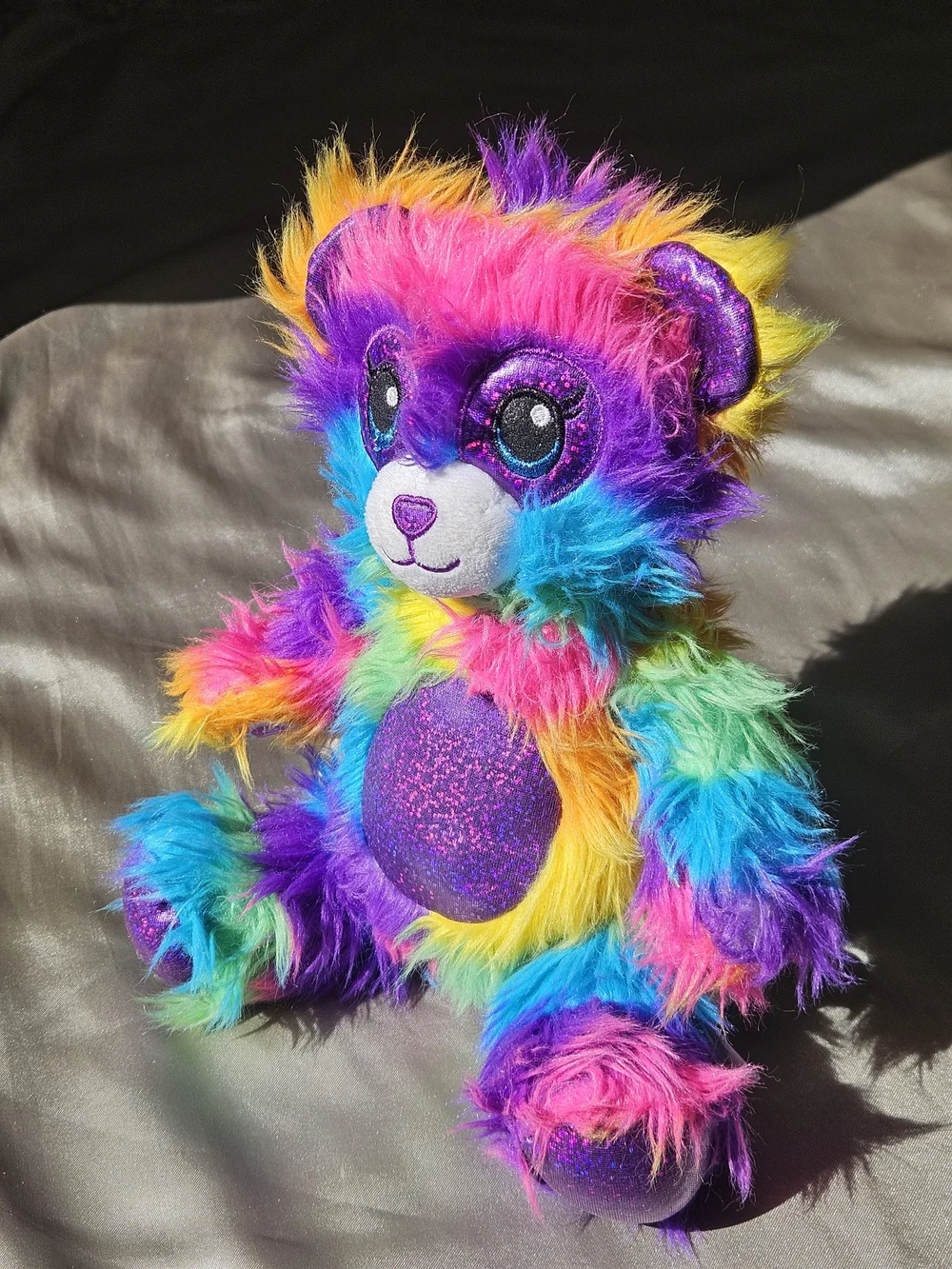 Build-A-Bear  Fluffy Rainbow Panda 10inch Plush *RARE EDITION*